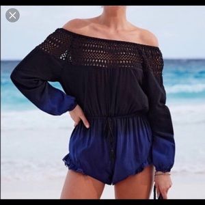 VS Swim off should blue black ombré romper